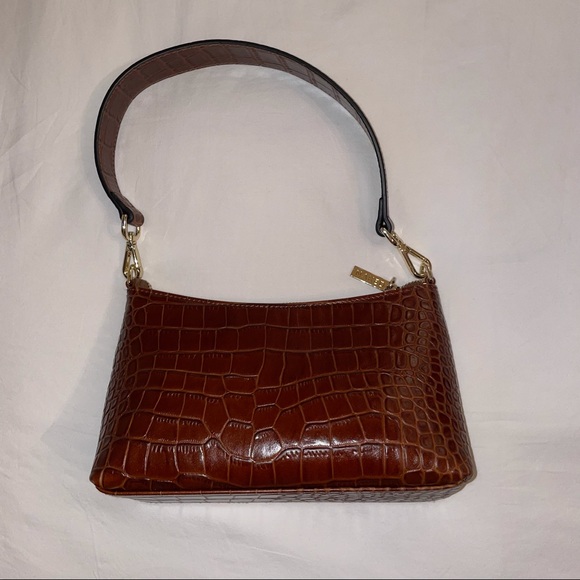 Naked Vice The Christy Brown Croc Embossed Purse - Picture 7 of 10